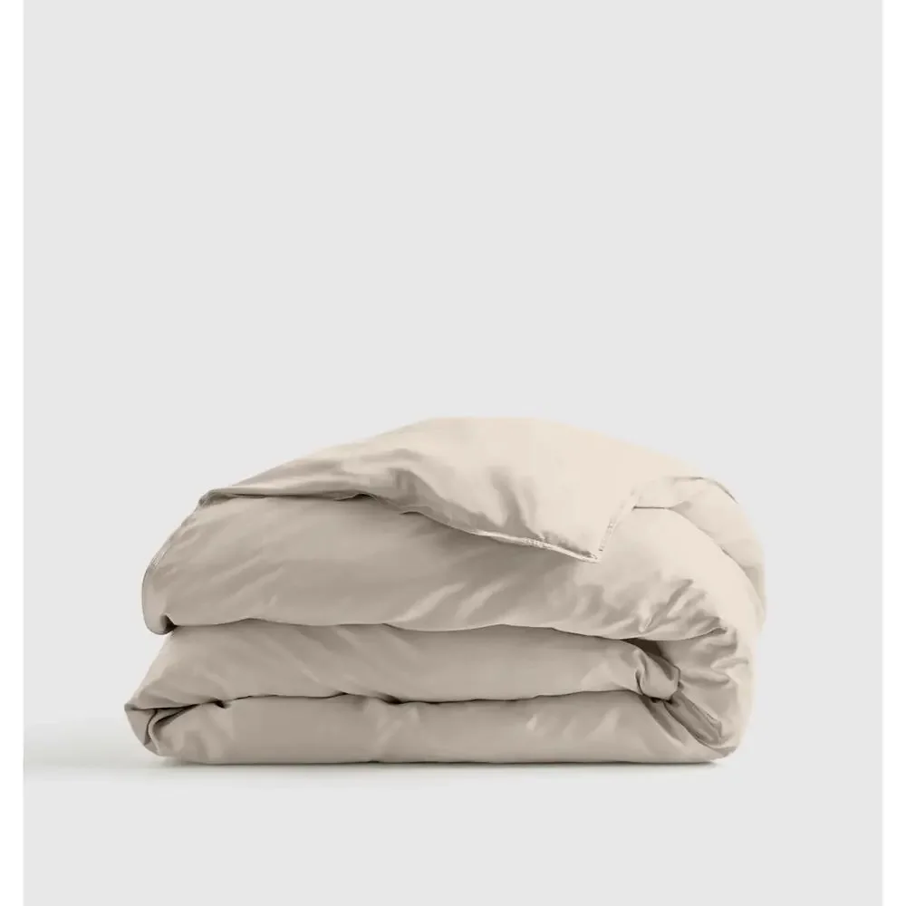 QUINCE Bamboo Duvet Cover Full/Queen Sand 100% Organic Viscose ~ Duvet Only